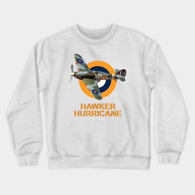 Hawker Hurricane and Roundel Crewneck Sweatshirt by SteveHClark